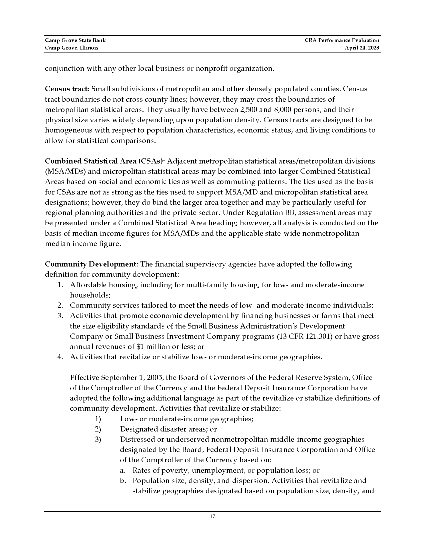 Community Reinvestment Act Page 20