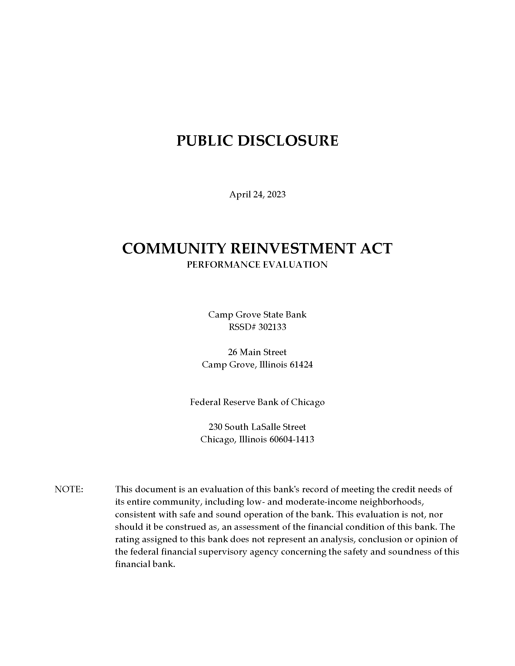 Community Reinvestment Act Page 3